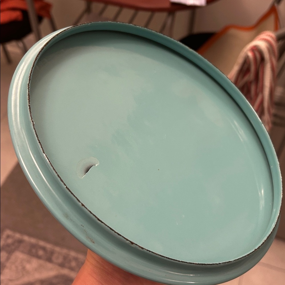 GUC IHQ vintage Dansk Kobenstyle pot, light teal/tuquoise/ 3 qt - Picture 7 of 8